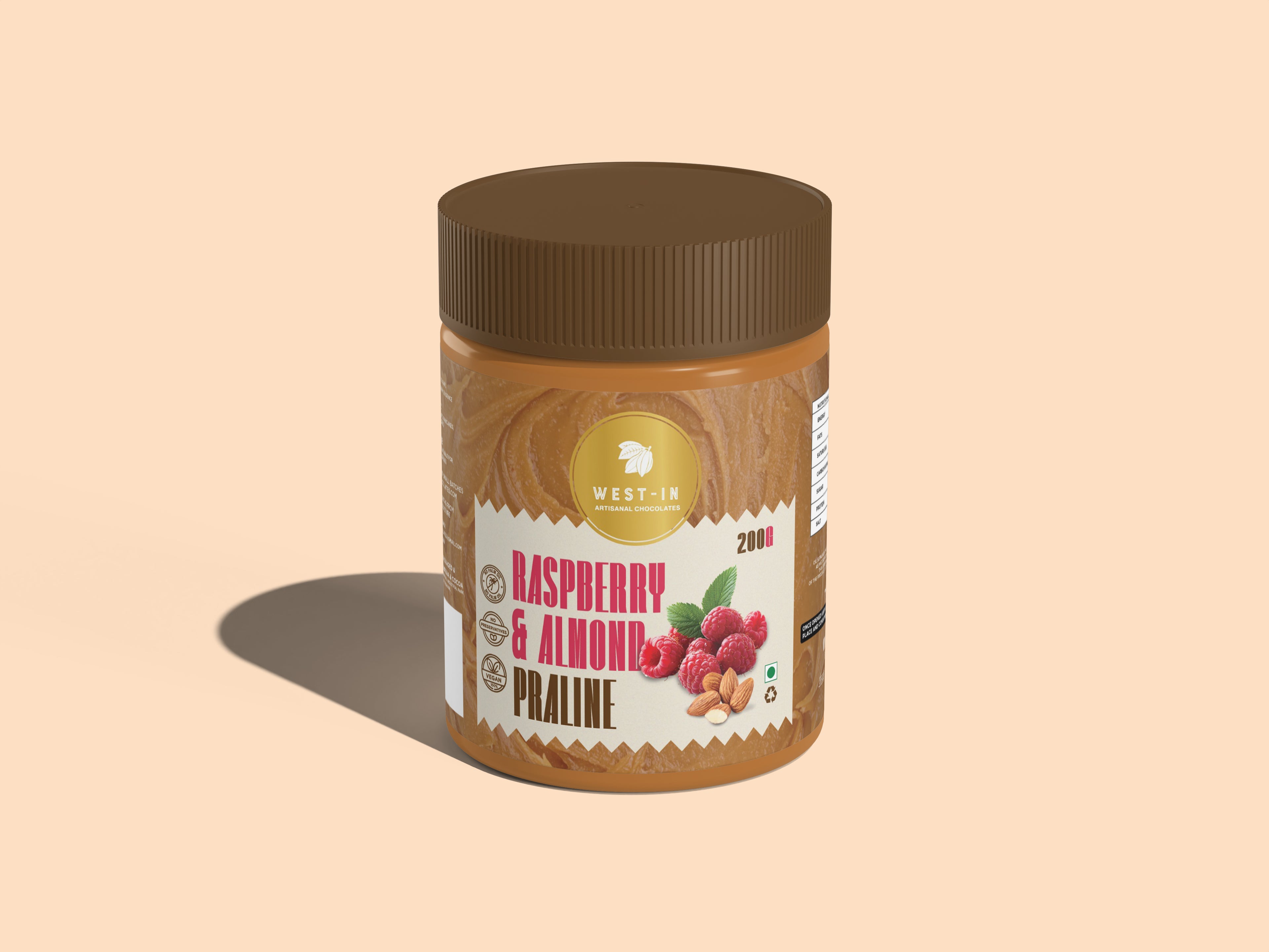 Vegan Praline – Raspberry & Almond- 200G
