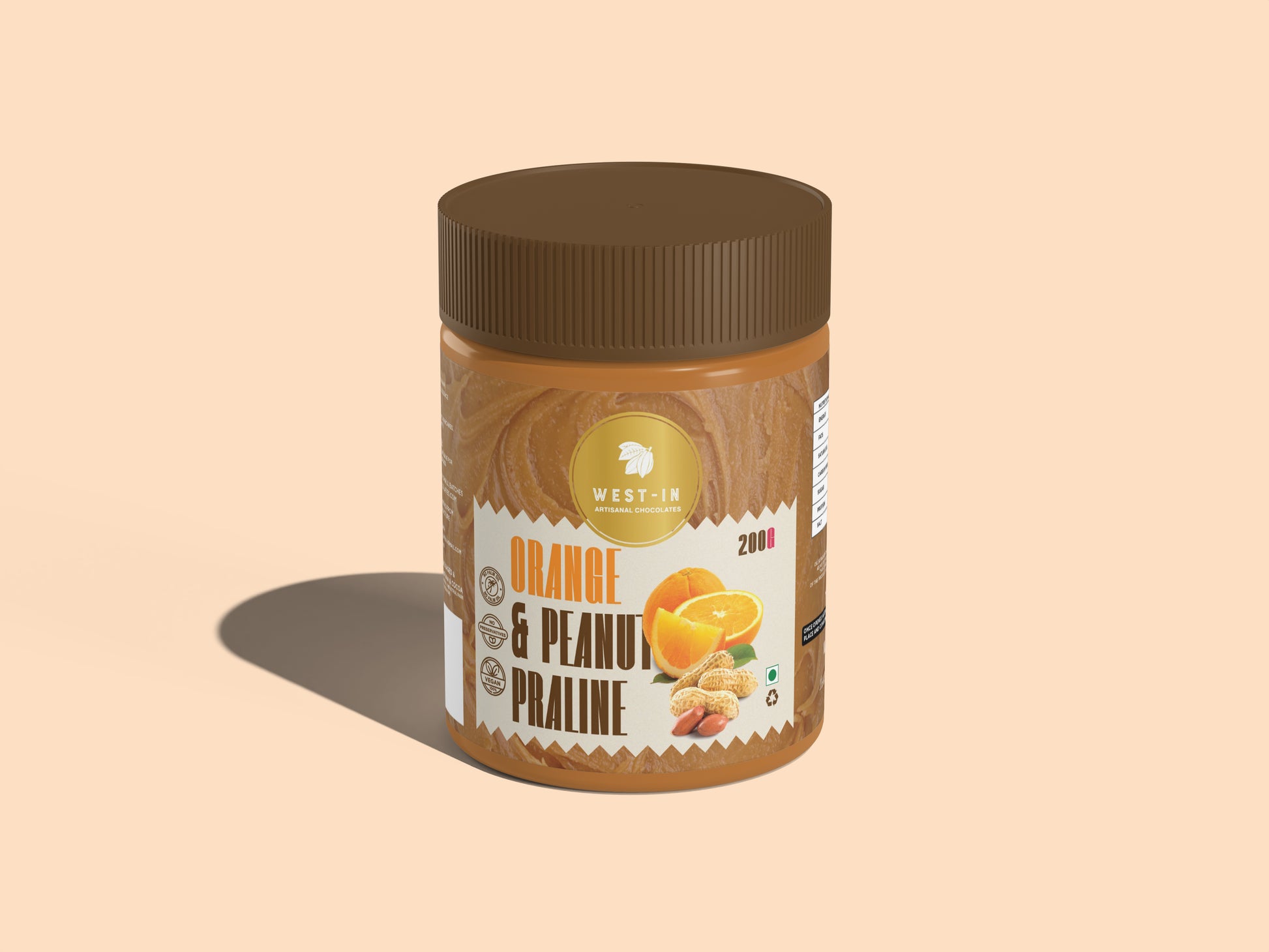 Vegan Praline – Orange & Peanut- 200G