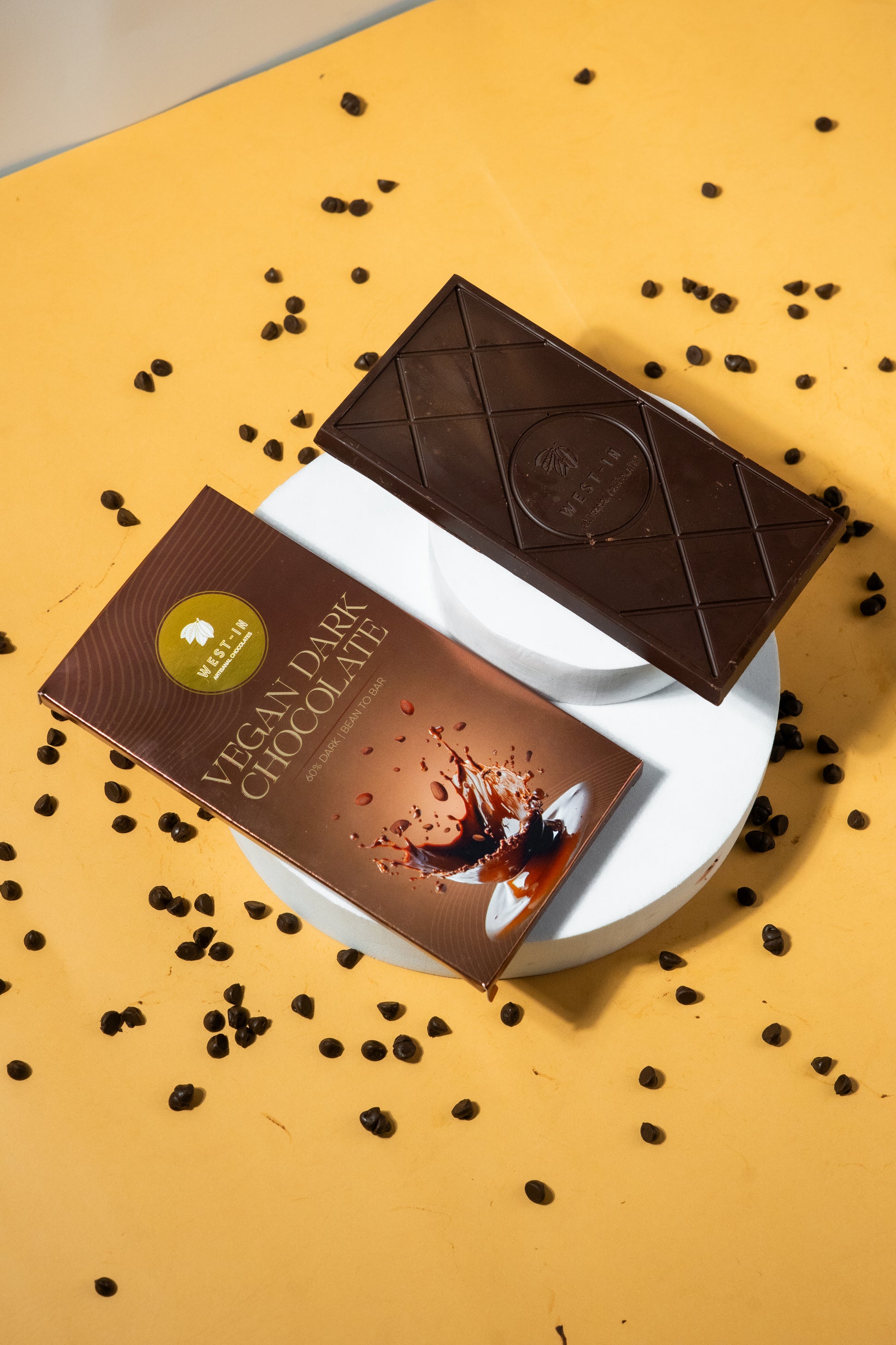 Vegan Dark Chocolate – Roasted Cocoa Nibs - 90G