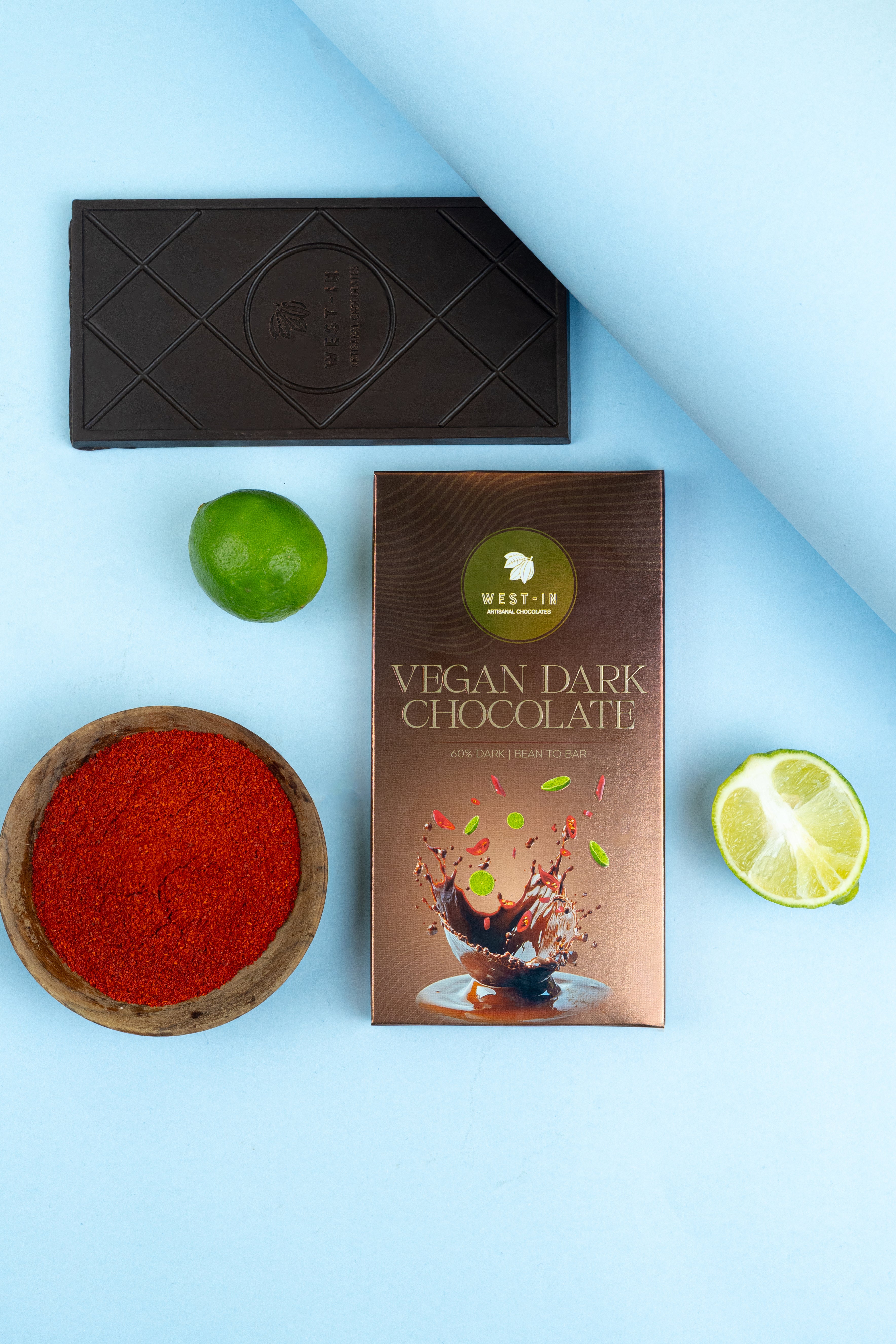 Vegan Dark Chocolate – Kashmiri Chilli & Lime - 90G